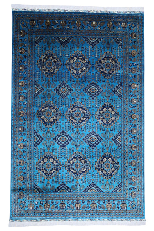 Hand-Knotted Afghani Zerkhaki Wool Rug – 6’6″  x  10’0″ - Nuvé