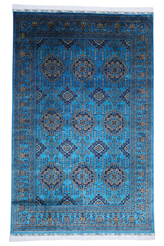 Hand-Knotted Afghani Zerkhaki Wool Rug – 6’6″  x  10’0″ - Nuvé