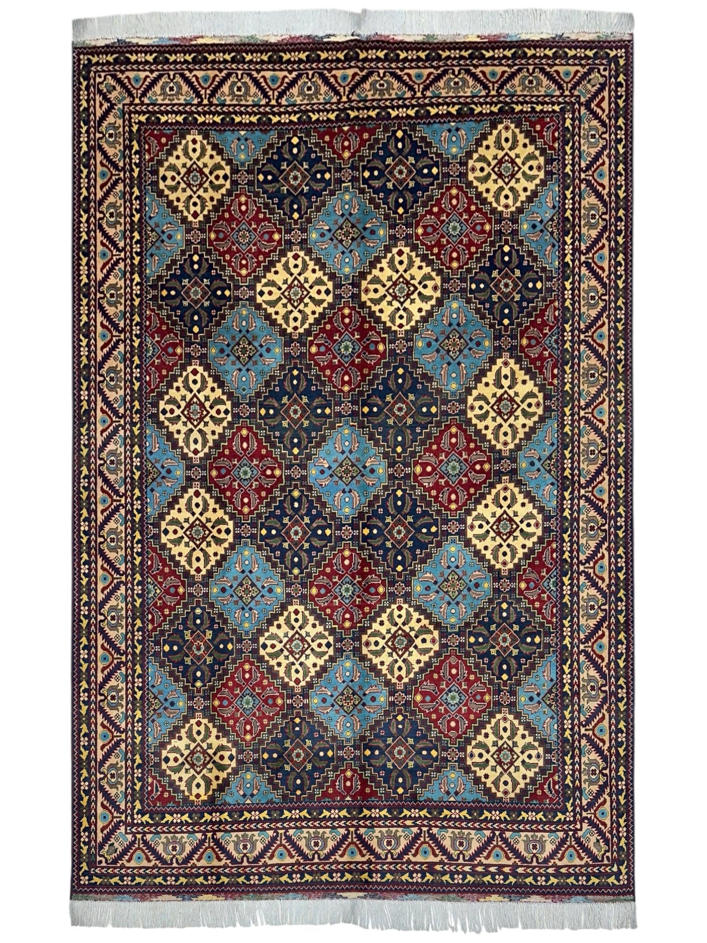 Hand-Knotted Afghani Kashi Wool Rug – 6’9″  x  9’6″ - Nuvé