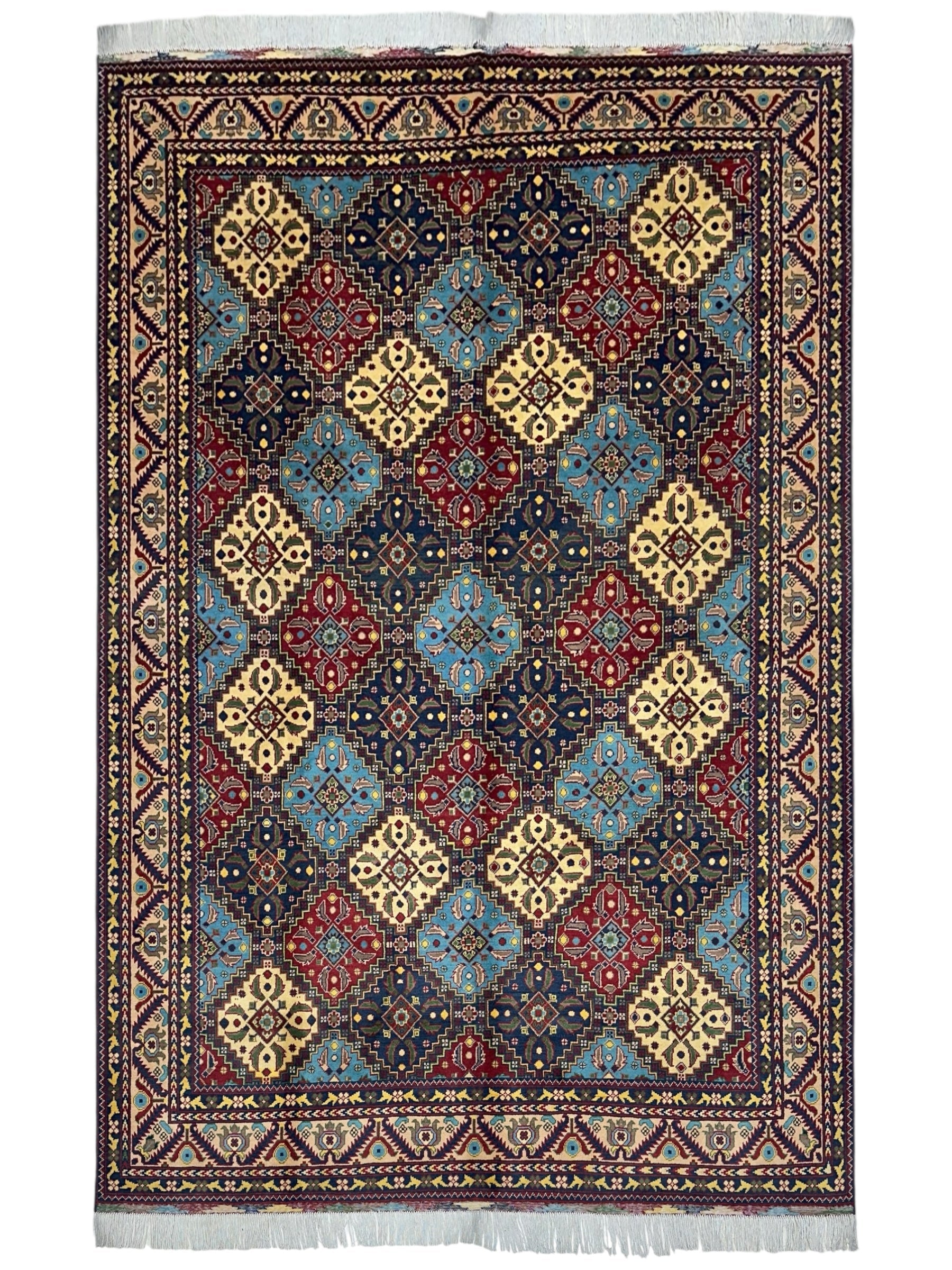 Hand-Knotted Afghani Kashi Wool Rug – 6’9″  x  9’6″ - Nuvé
