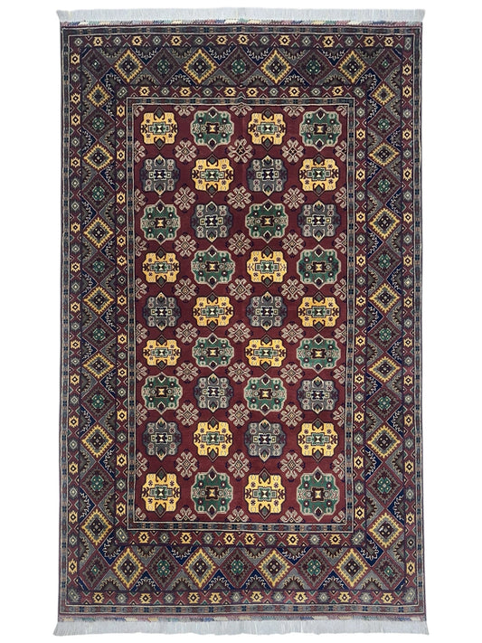 Hand-Knotted Afghani Turkmenistani Wool Rug – 6’5″  x  9’9″ - Nuvé