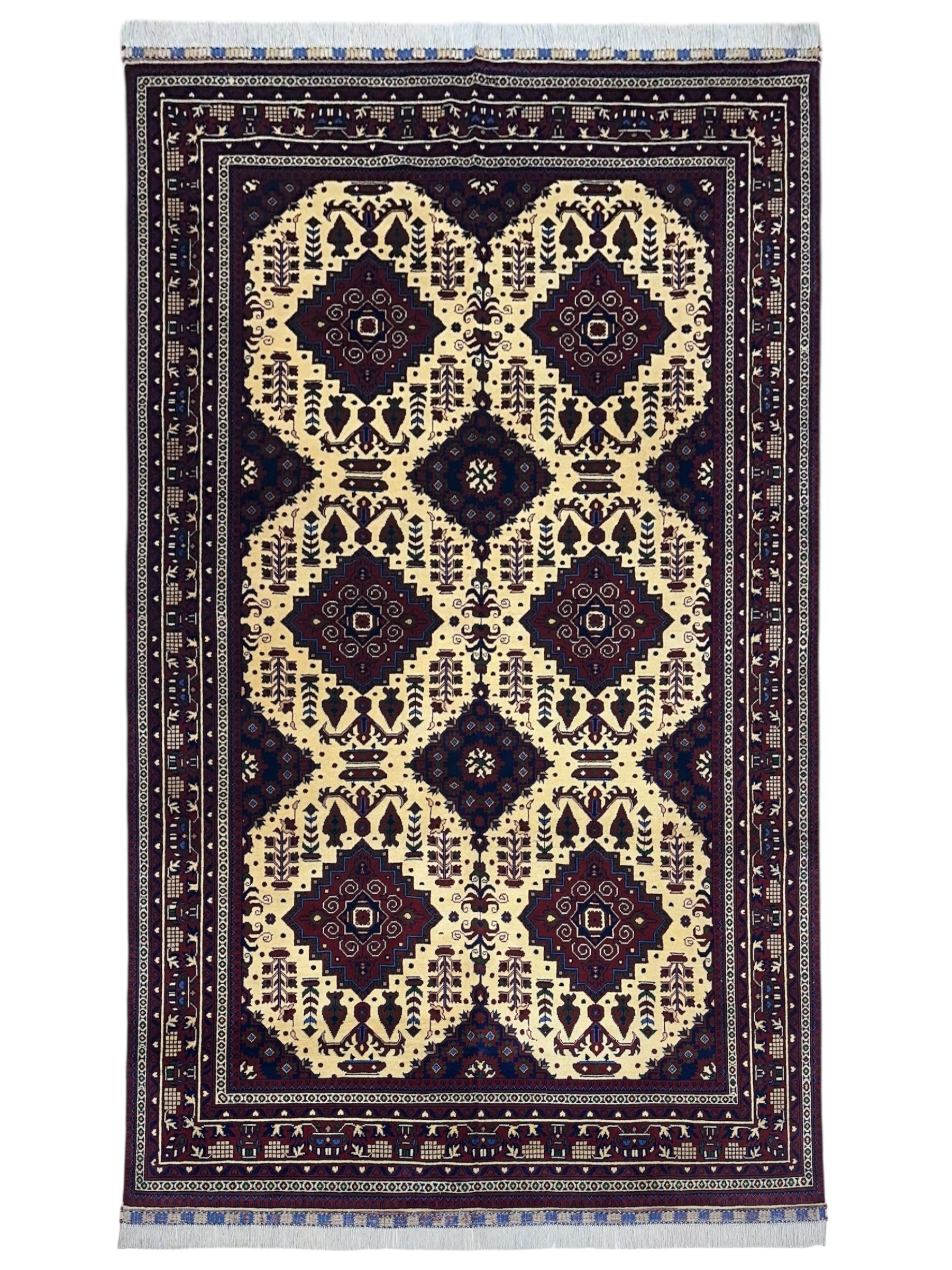 Hand-Knotted Afghani Zerkhaki Wool Rug – 6’6″  x  9’8″ - Nuvé