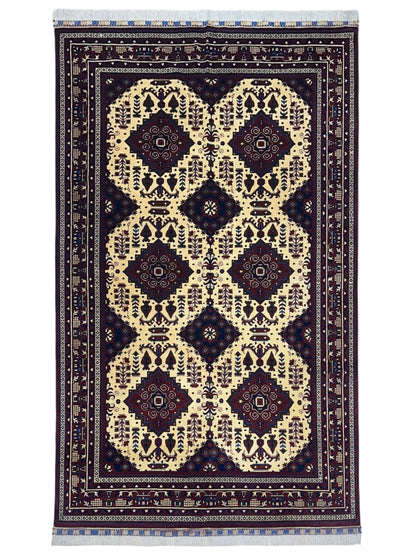 Hand-Knotted Afghani Zerkhaki Wool Rug – 6’6″  x  9’8″ - Nuvé