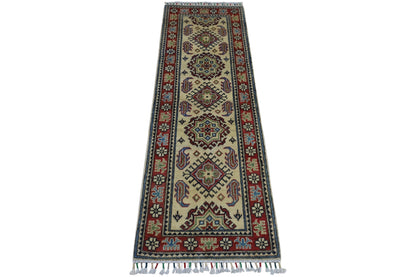 Hand-Knotted Afghani Kazak Wool Rug – 2’0″  x  6’2″ - Nuvé
