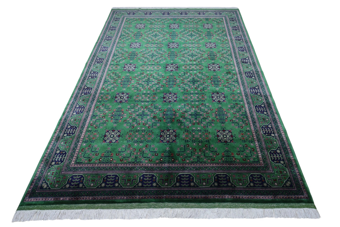 Hand-Knotted Afghani Bukharayi Wool Rug – 6’7″  x  9’9″ - Nuvé