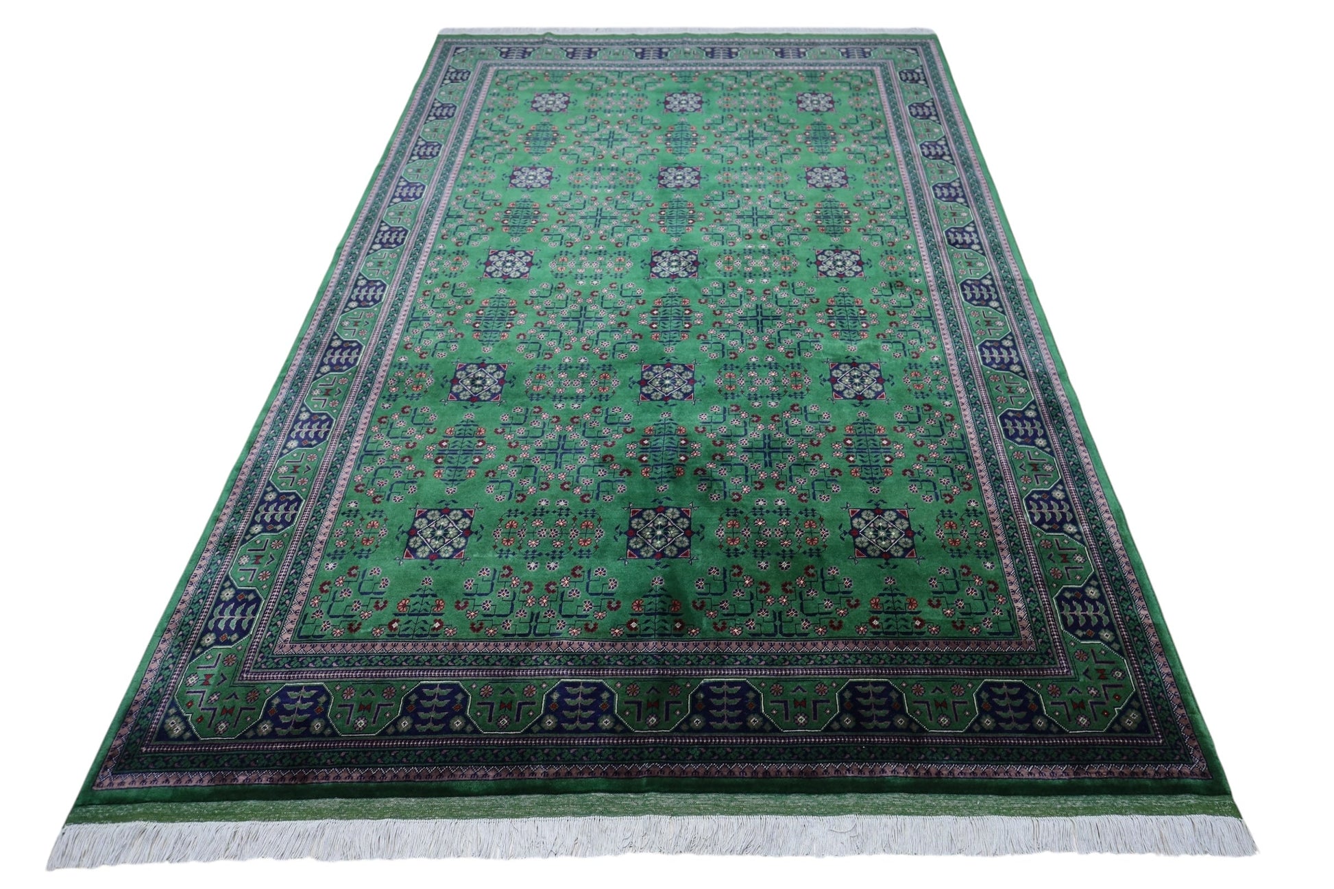 Hand-Knotted Afghani Bukharayi Wool Rug – 6’7″  x  9’9″ - Nuvé
