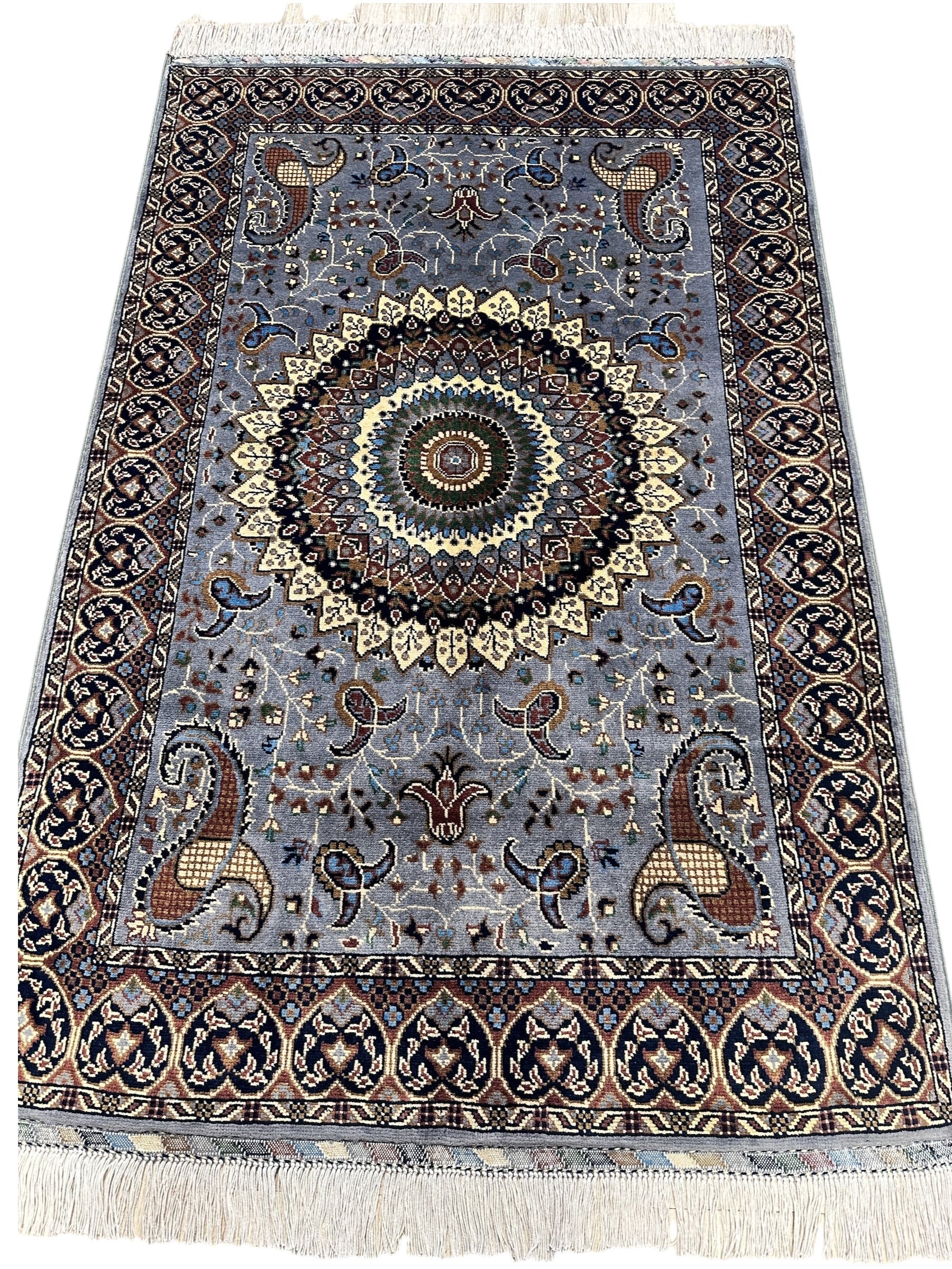 Hand-Knotted Parak Rug – Gray, 40” x 60” | Afghan Wool Rug - Nuvé