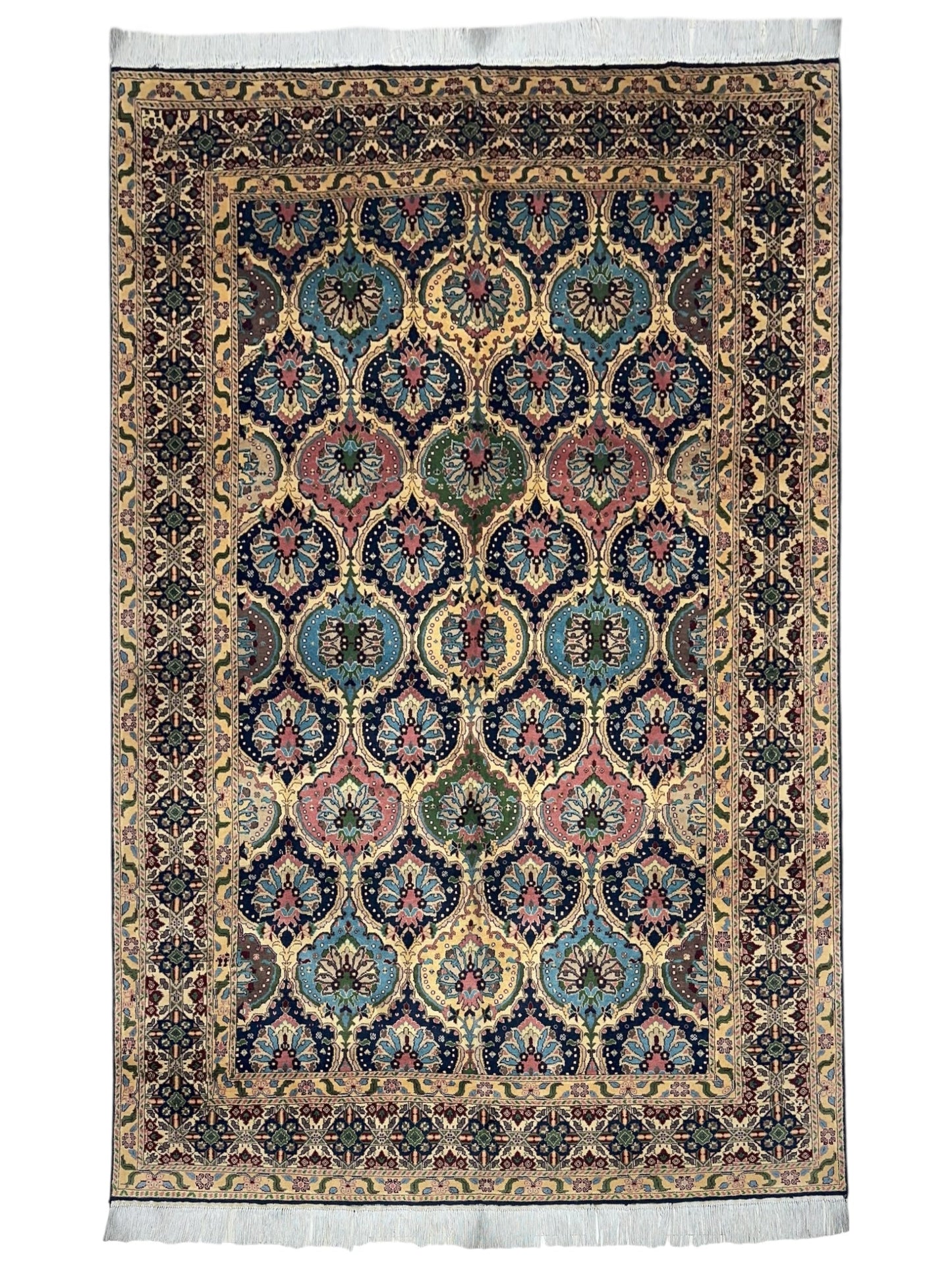 Hand-Knotted Afghani Heart Shape Wool Rug – 6’6″  x  9’2″ - Nuvé