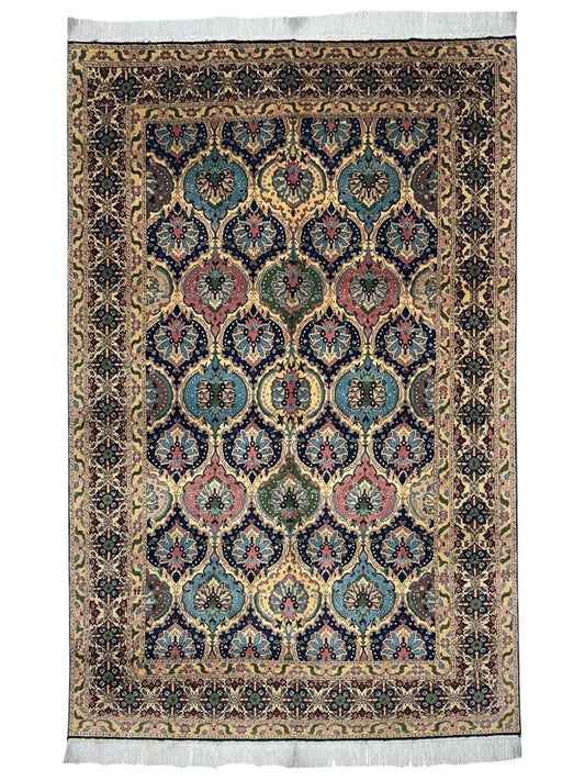 Hand-Knotted Afghani Heart Shape Wool Rug – 6’6″  x  9’2″ - Nuvé