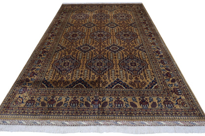 Hand-Knotted Afghani Zerkhaki Wool Rug – 6’7″  x  10’2″ - Nuvé