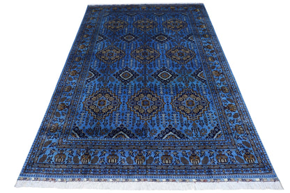 Hand-Knotted Afghani Zerkhaki Wool Rug – 6’7″  x  9’3″ - Nuvé