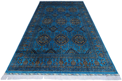 Hand-Knotted Afghani Zerkhaki Wool Rug – 6’6″  x  10’0″ - Nuvé