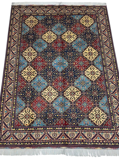 Hand-Knotted Afghani Kashi Wool Rug – 6’9″  x  9’6″ - Nuvé