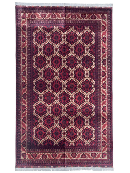 Hand-Knotted Afghani Heart Shape Wool Rug – 6’6″  x  9’5″ - Nuvé