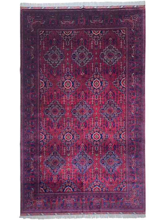 Hand-Knotted Afghani Zerkhaki Wool Rug – 6’7″  x  9’8″ - Nuvé