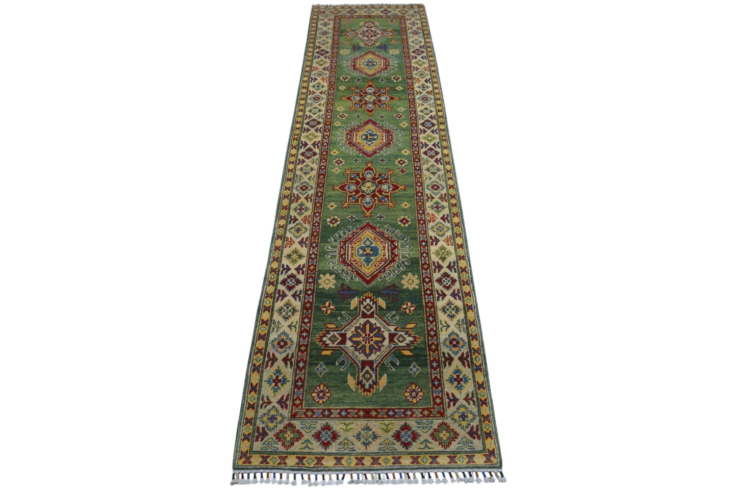 Hand-Knotted Afghani Kazak Wool Rug – 2’7″  x  9’8″ - Nuvé