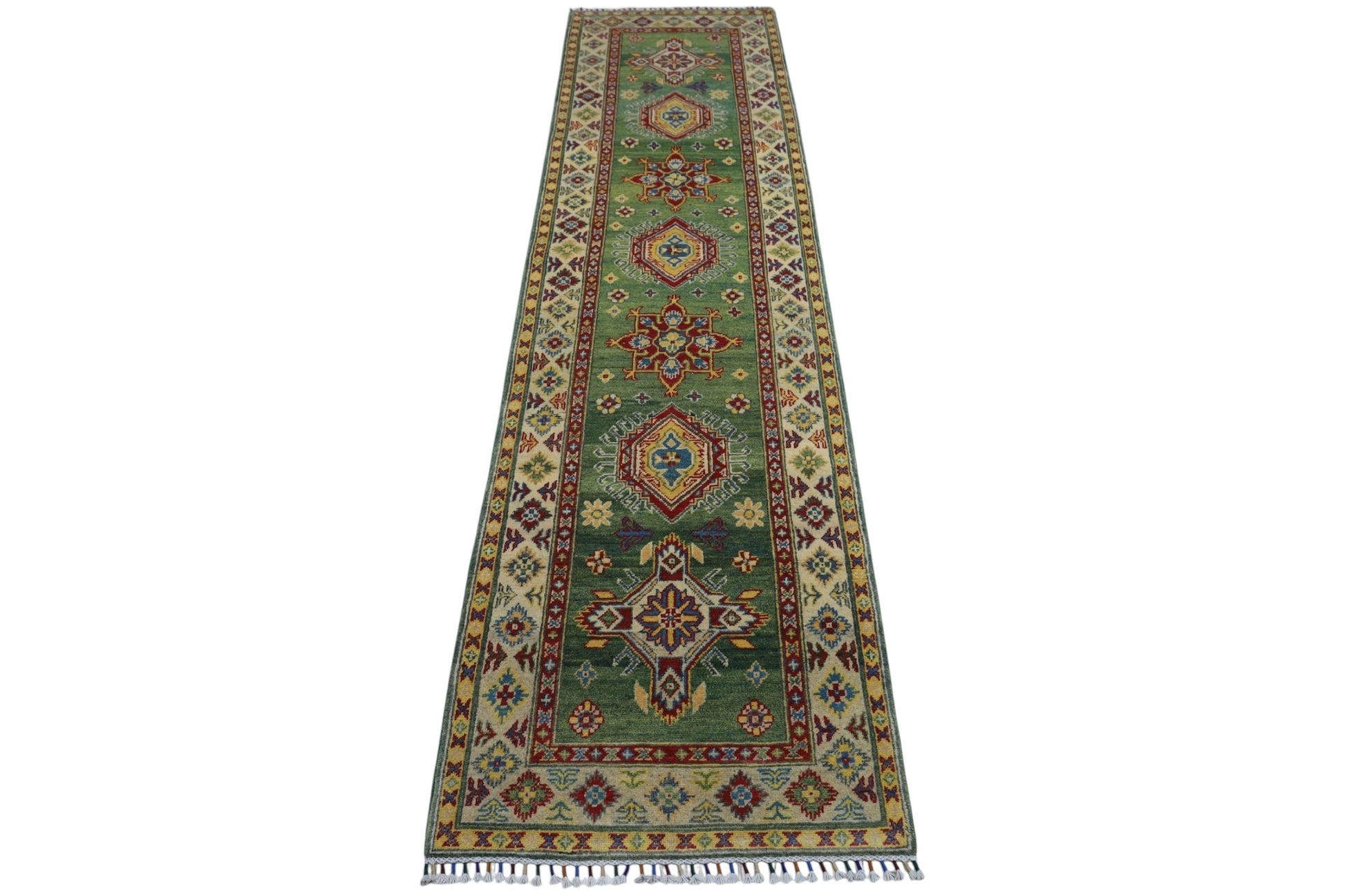Hand-Knotted Afghani Kazak Wool Rug – 2’7″  x  9’8″ - Nuvé