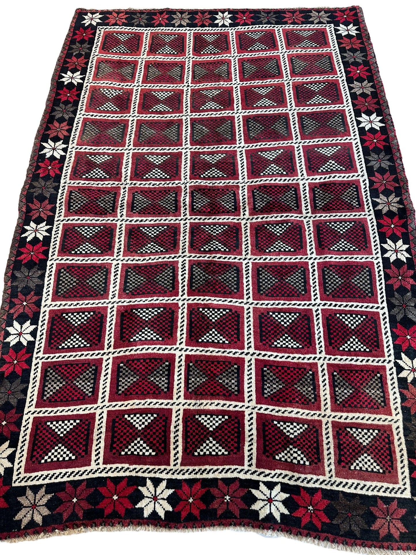 Hand-knotted Persian Tribal Khorramabad Wool Rug 4’3” x 6’10” - Nuvé