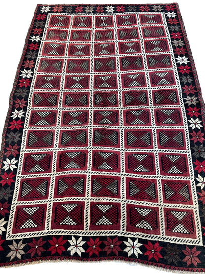 Hand-knotted Persian Tribal Khorramabad Wool Rug 4’3” x 6’10” - Nuvé