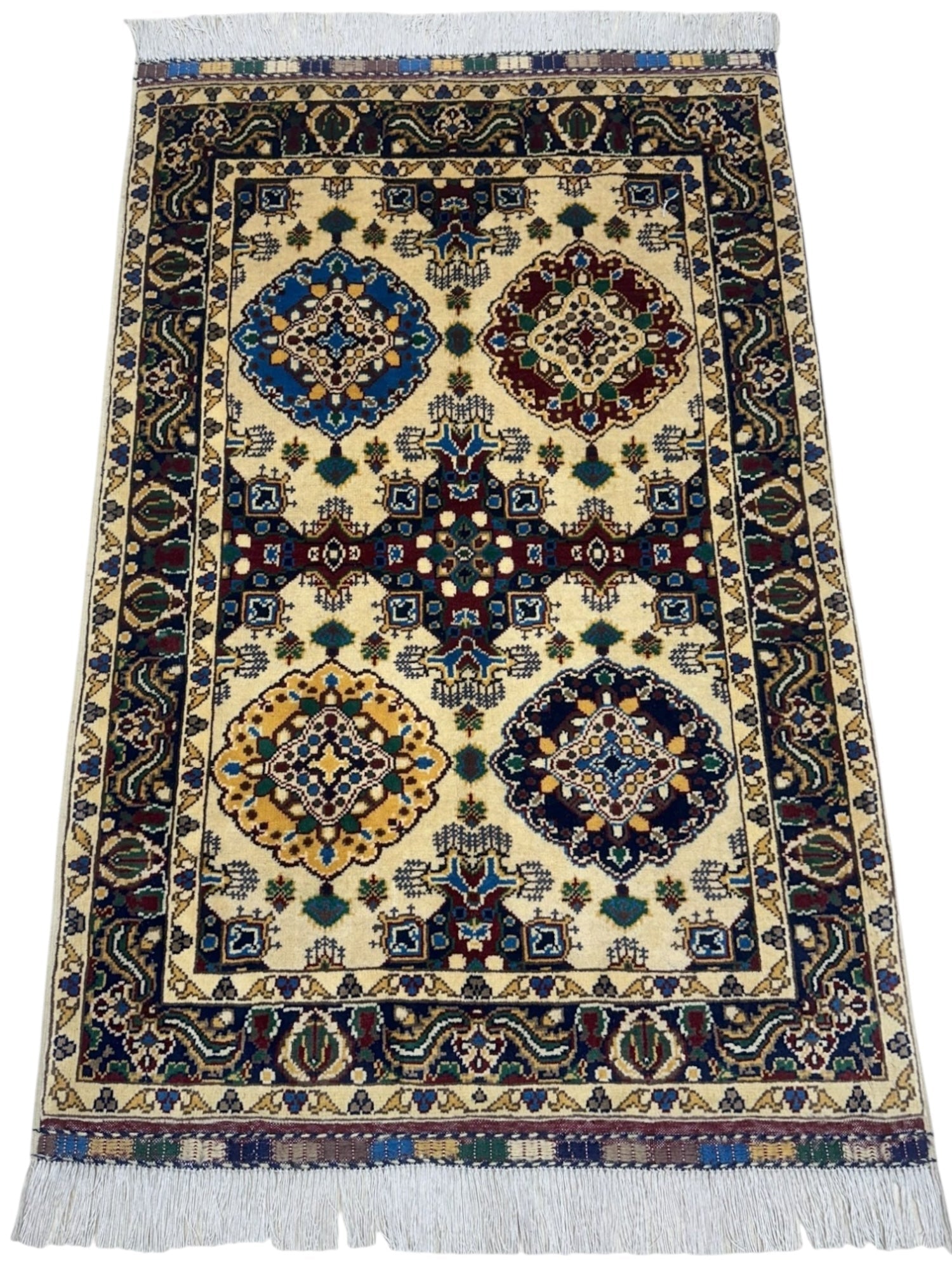 Hand-Knotted Afghani Kashi Wool Rug – 2’9″  x  4’4″ - Nuvé