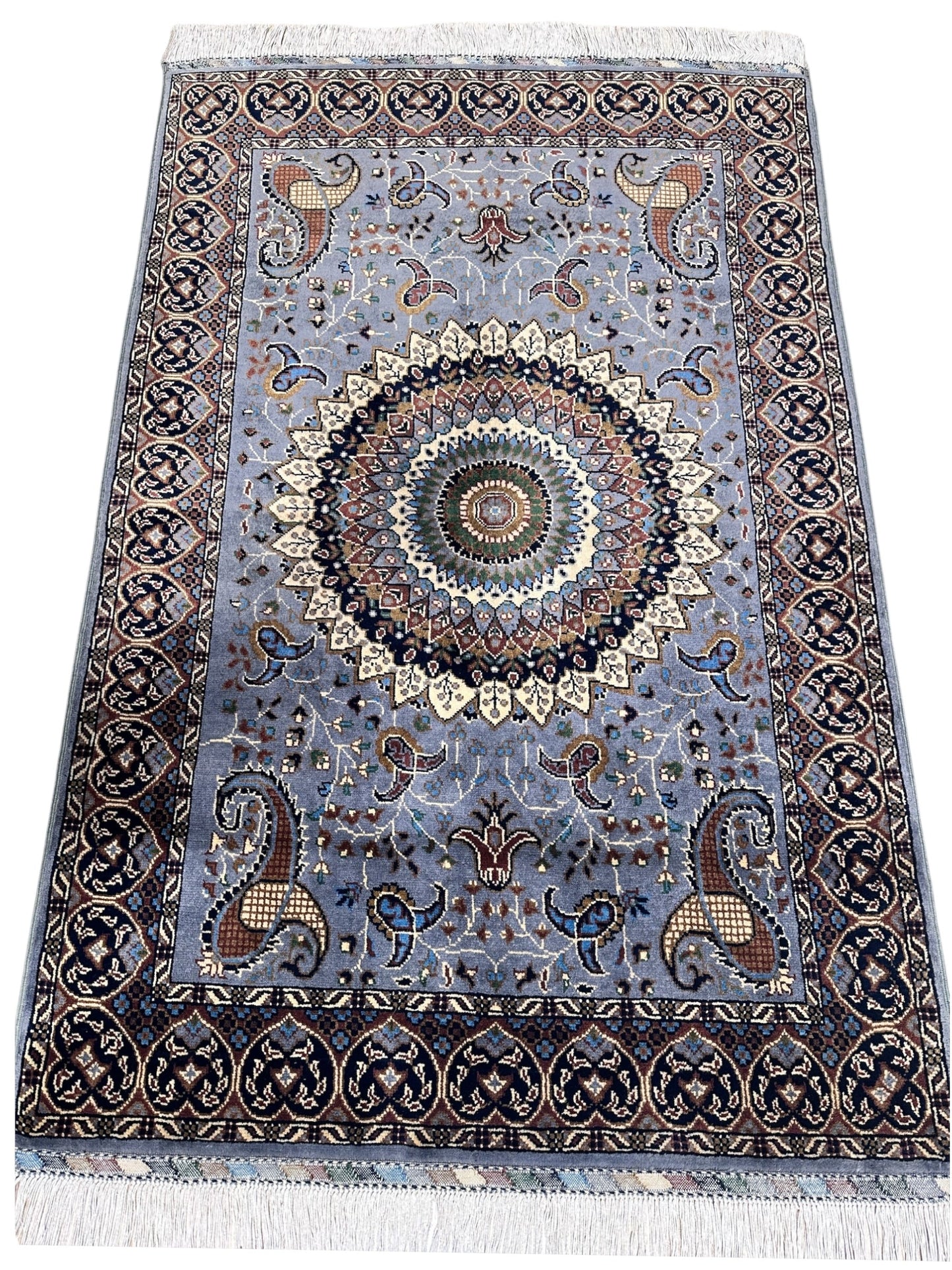 Hand-Knotted Parak Rug – Gray, 40” x 60” | Afghan Wool Rug - Nuvé