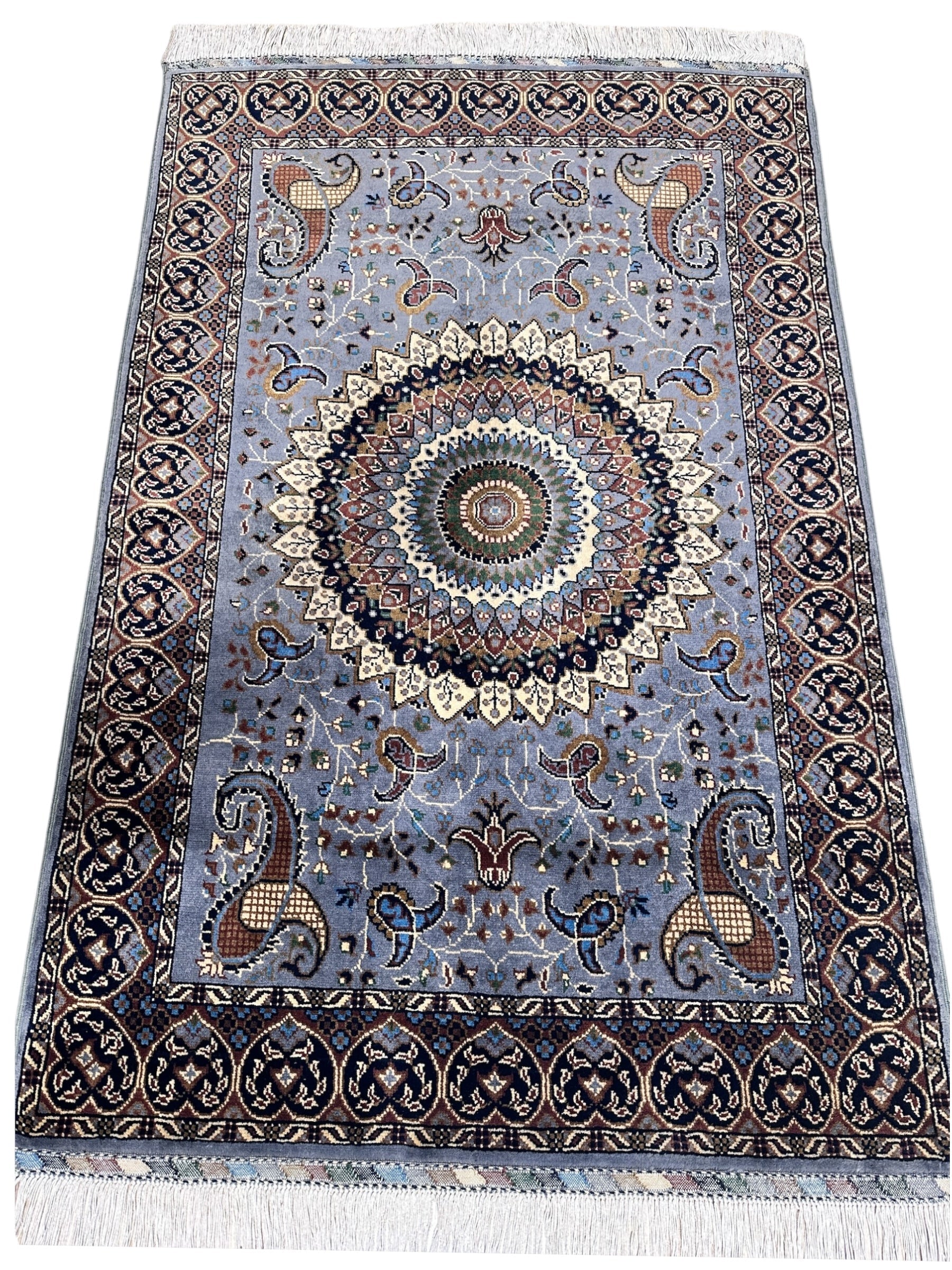 Hand-Knotted Parak Rug – Gray, 40” x 60” | Afghan Wool Rug - Nuvé
