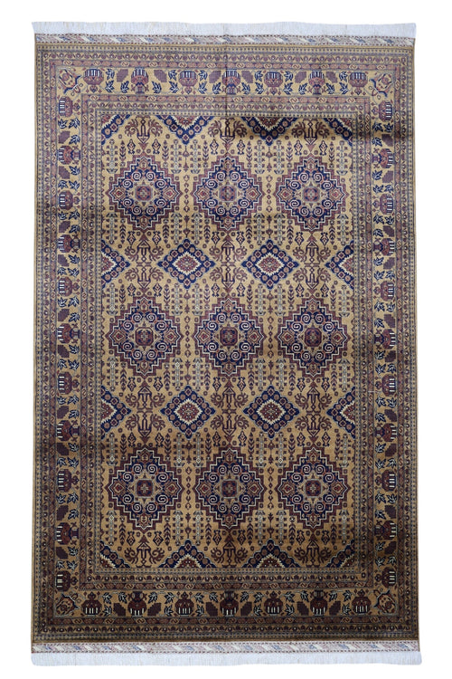 Hand-Knotted Afghani Zerkhaki Wool Rug – 6’7″  x  10’2″ - Nuvé