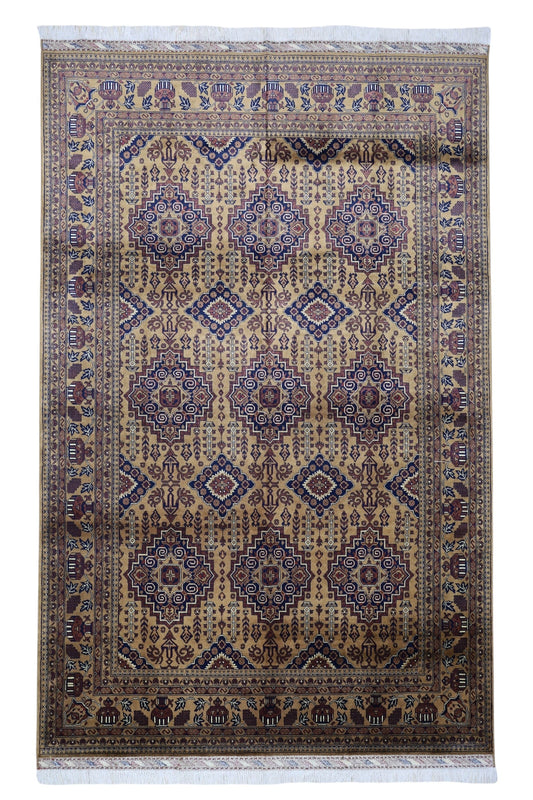 Hand-Knotted Afghani Zerkhaki Wool Rug – 6’7″  x  10’2″ - Nuvé