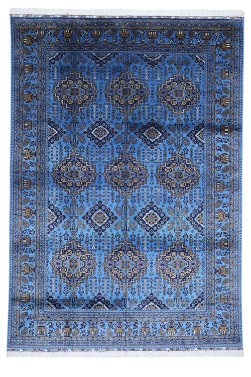 Hand-Knotted Afghani Zerkhaki Wool Rug – 6’7″  x  9’3″ - Nuvé