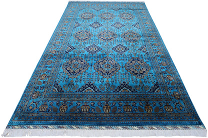 Hand-Knotted Afghani Zerkhaki Wool Rug – 6’6″  x  10’0″ - Nuvé