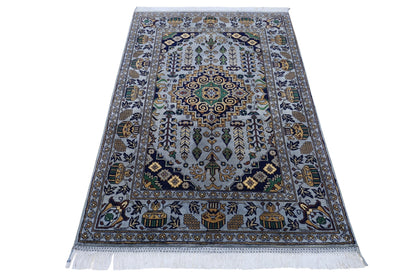 Hand-Knotted Afghani Zerkhaki Wool Rug – 3’4″  x  4’11″ - Nuvé