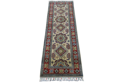 Hand-Knotted Afghani Kazak Wool Rug – 2’0″  x  6’2″ - Nuvé