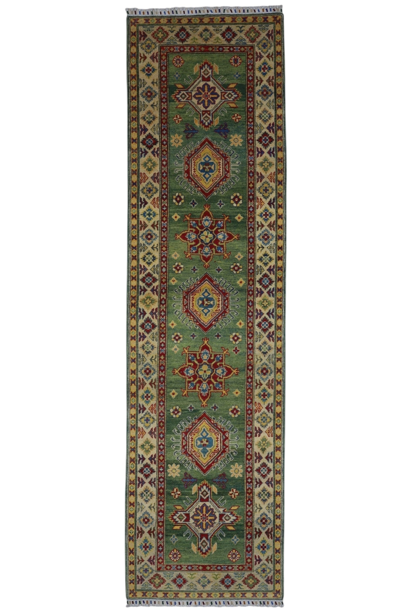 Hand-Knotted Afghani Kazak Wool Rug – 2’7″  x  9’8″ - Nuvé