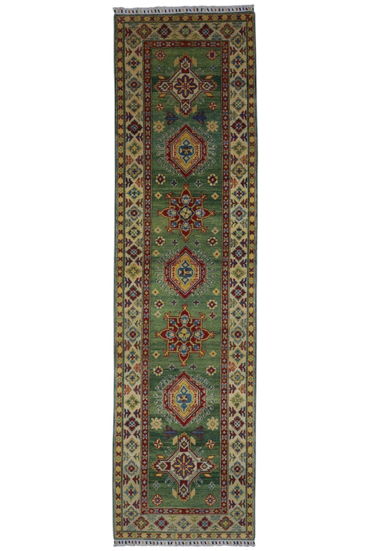Hand-Knotted Afghani Kazak Wool Rug – 2’7″  x  9’8″ - Nuvé