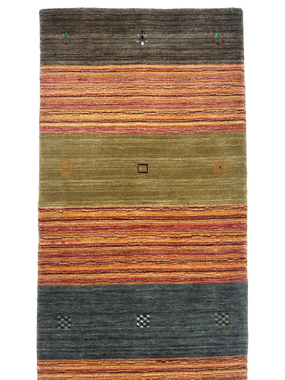 Hand-loomed Indo-Gabbeh Runner Rug 2’7” x 11’4”