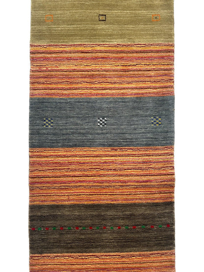 Hand-loomed Indo-Gabbeh Runner Rug 2’7” x 11’4”