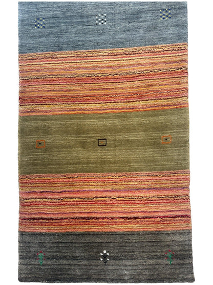 Hand-loomed Indo-Gabbeh Runner Rug 2’7” x 11’4”