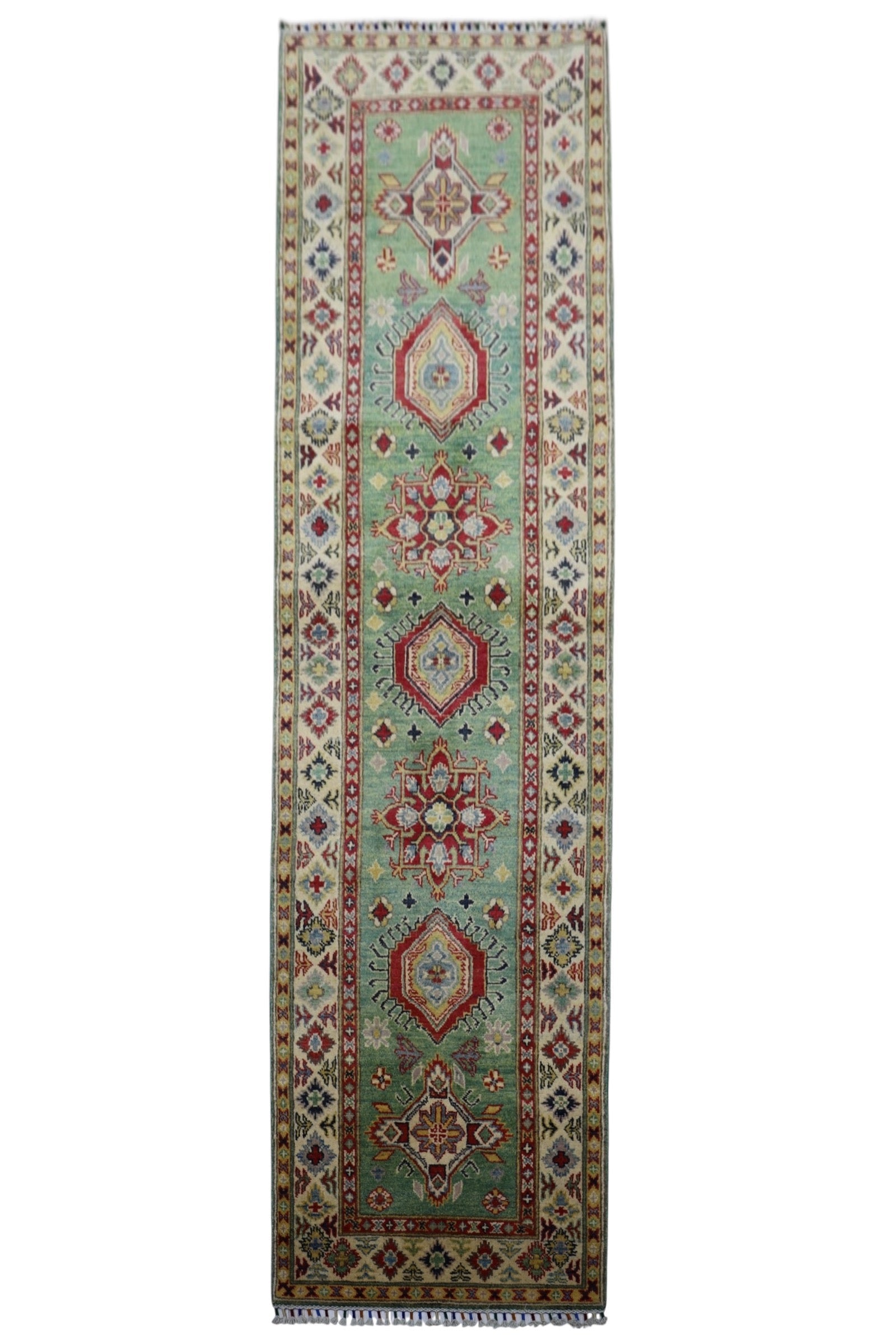 Hand-Knotted Afghani Kazak Wool Rug – 2’9″  x  9’2″ - Nuvé