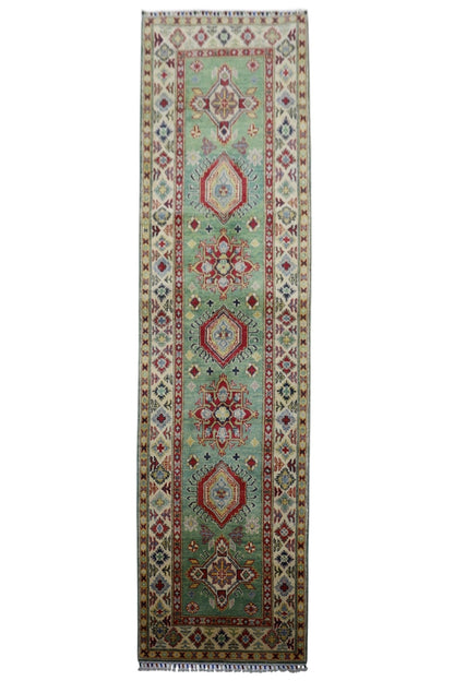 Hand-Knotted Afghani Kazak Wool Rug – 2’9″  x  9’2″ - Nuvé
