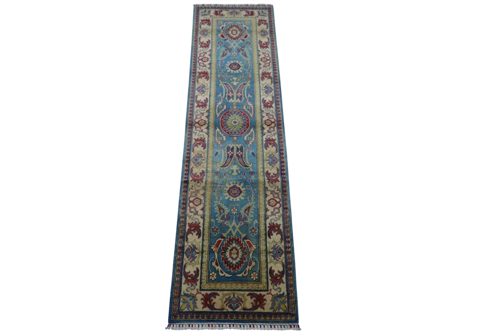 Hand-Knotted Afghani Kazak Wool Rug – 2’8″  x  9’9″ - Nuvé