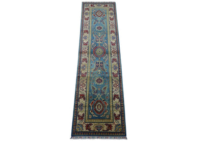 Hand-Knotted Afghani Kazak Wool Rug – 2’8″  x  9’9″ - Nuvé