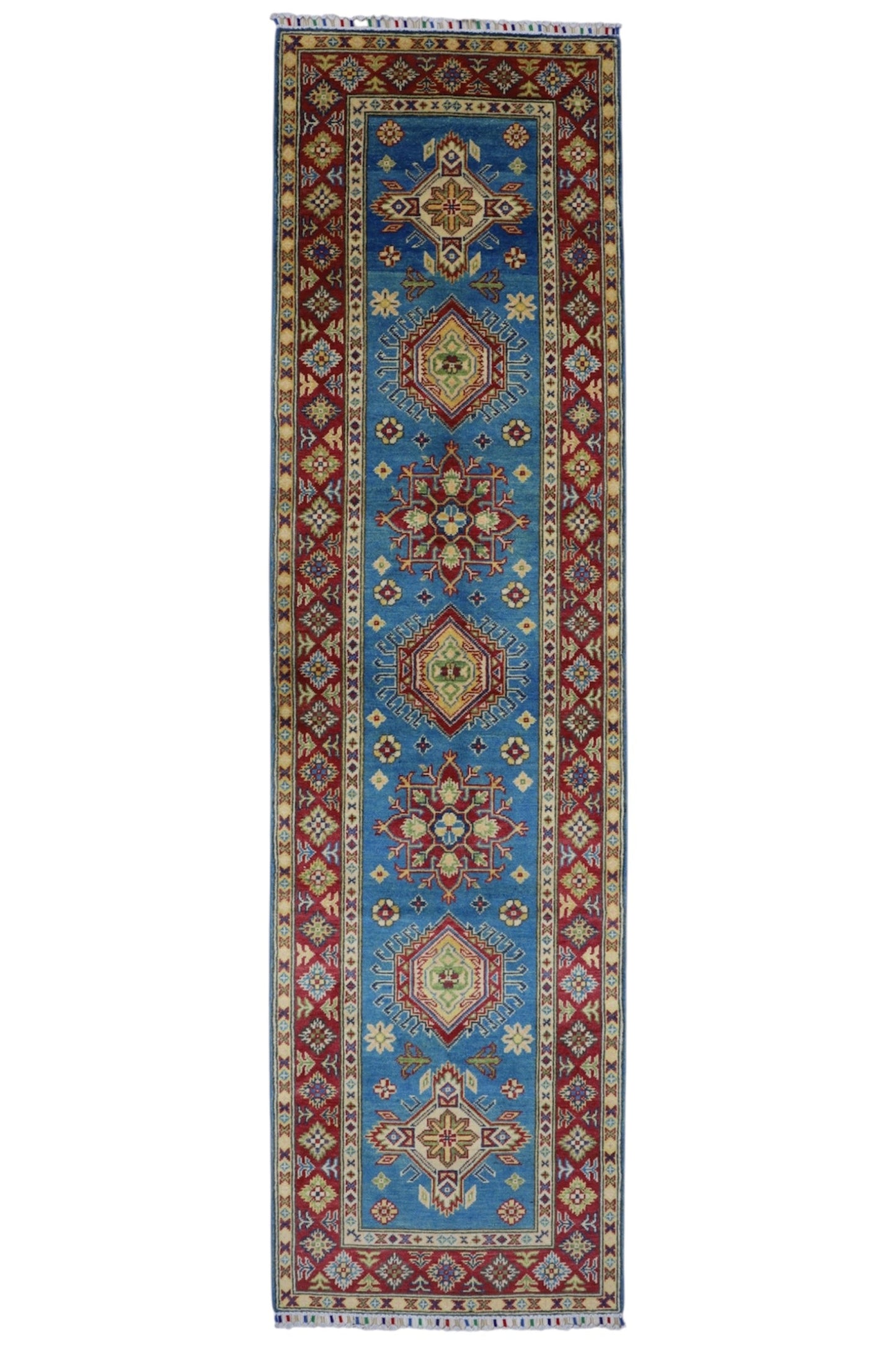 Hand-Knotted Afghani Kazak Wool Rug – 2’9″  x  9’9″ - Nuvé