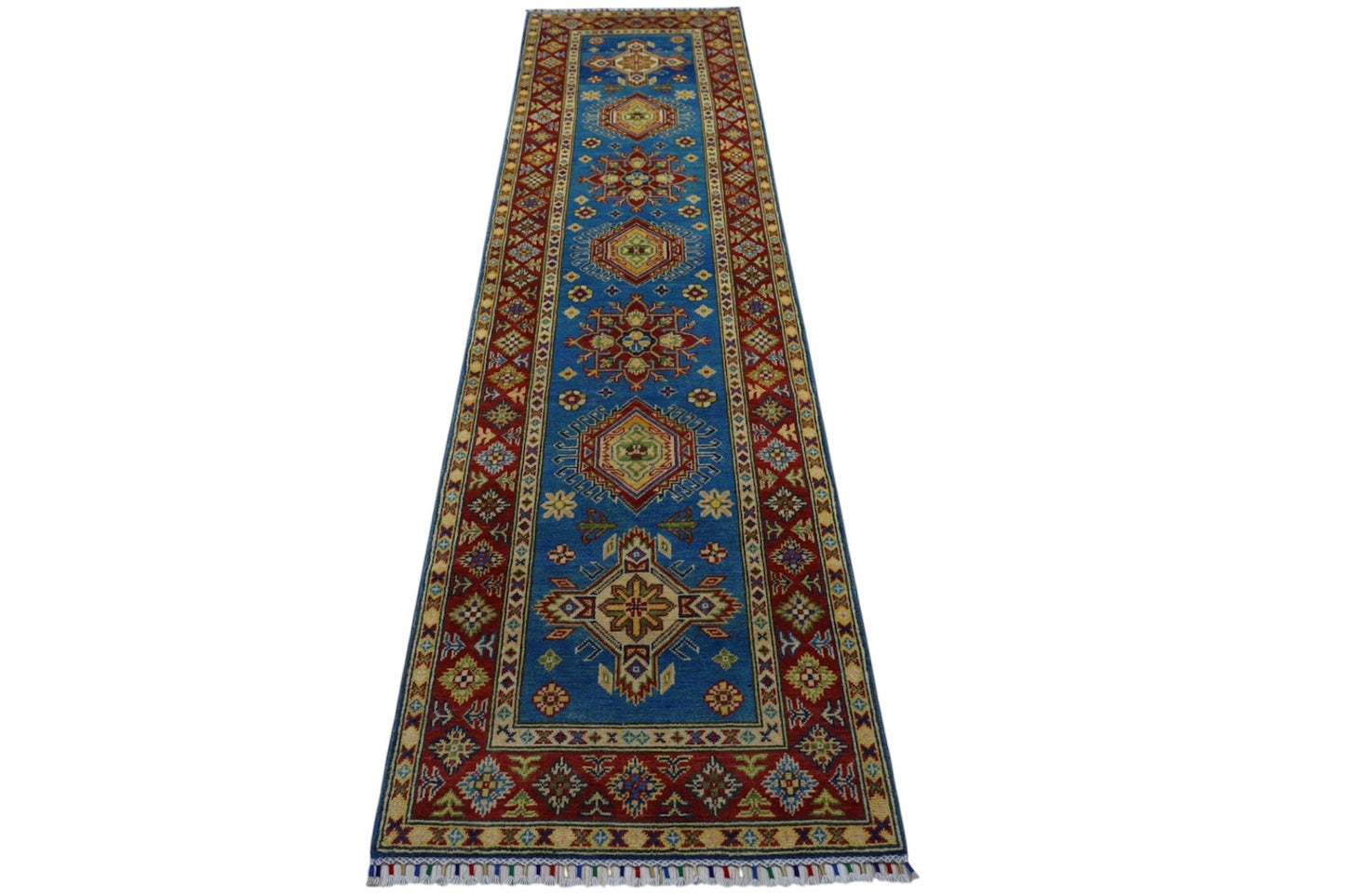 Hand-Knotted Afghani Kazak Wool Rug – 2’9″  x  9’9″ - Nuvé