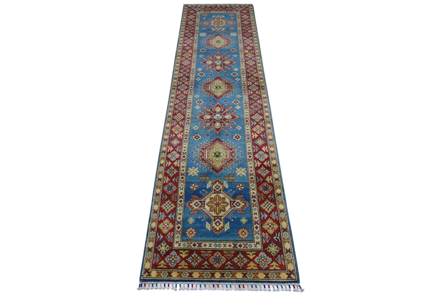 Hand-Knotted Afghani Kazak Wool Rug – 2’9″  x  9’9″ - Nuvé