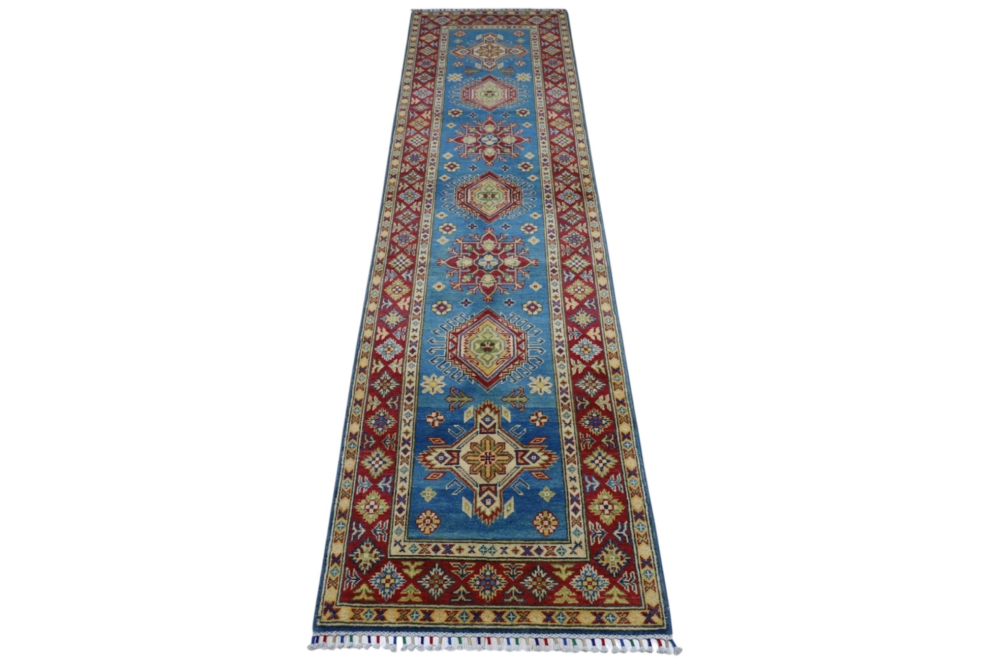 Hand-Knotted Afghani Kazak Wool Rug – 2’9″  x  9’9″ - Nuvé