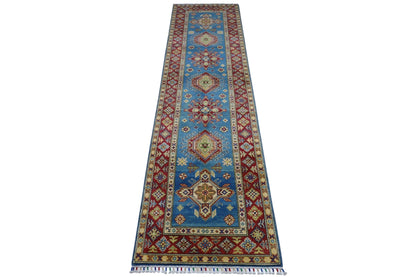 Hand-Knotted Afghani Kazak Wool Rug – 2’9″  x  9’9″ - Nuvé