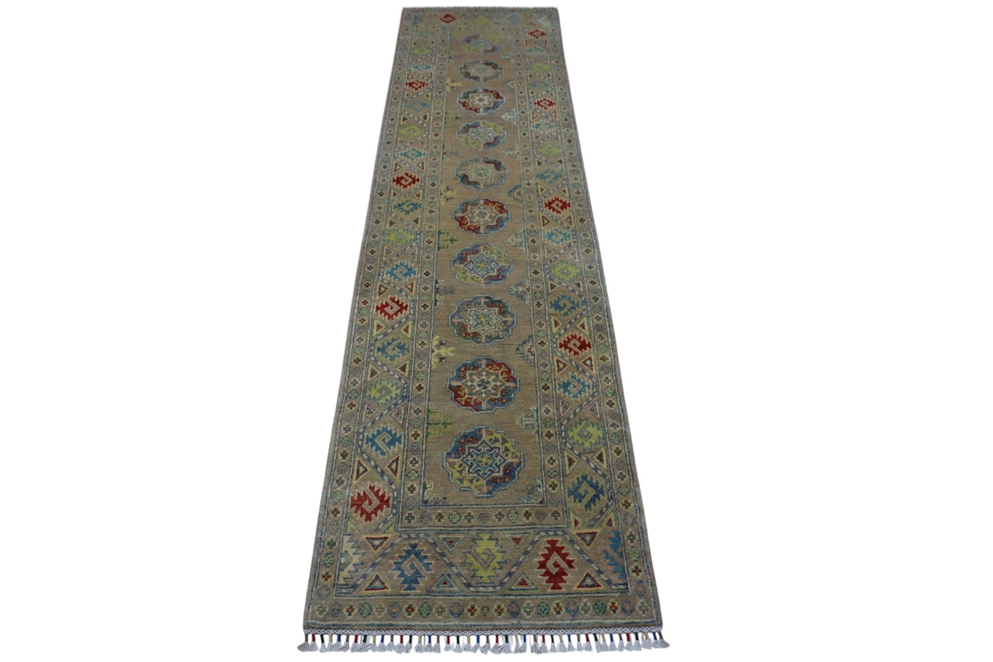 Hand-Knotted Afghani Kazak Wool Rug – 2’7″  x  10’0″ - Nuvé