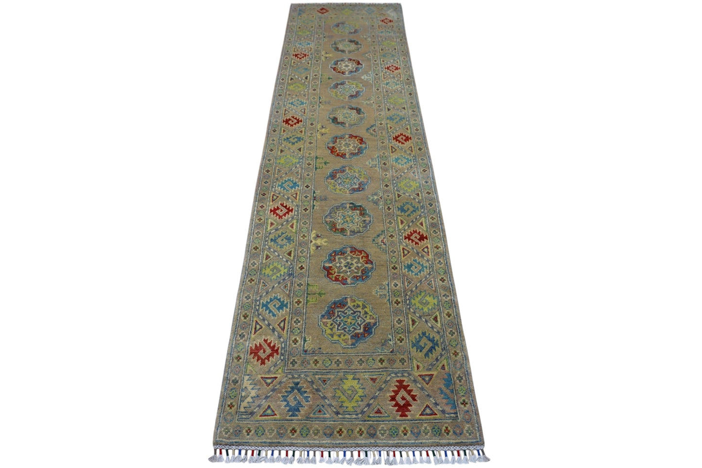 Hand-Knotted Afghani Kazak Wool Rug – 2’7″  x  10’0″ - Nuvé