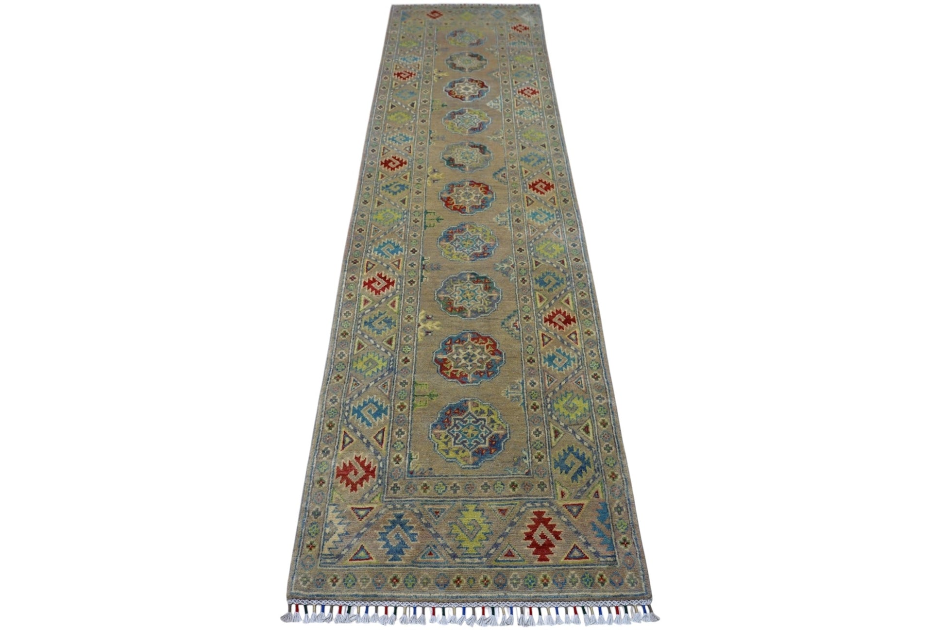 Hand-Knotted Afghani Kazak Wool Rug – 2’7″  x  10’0″ - Nuvé