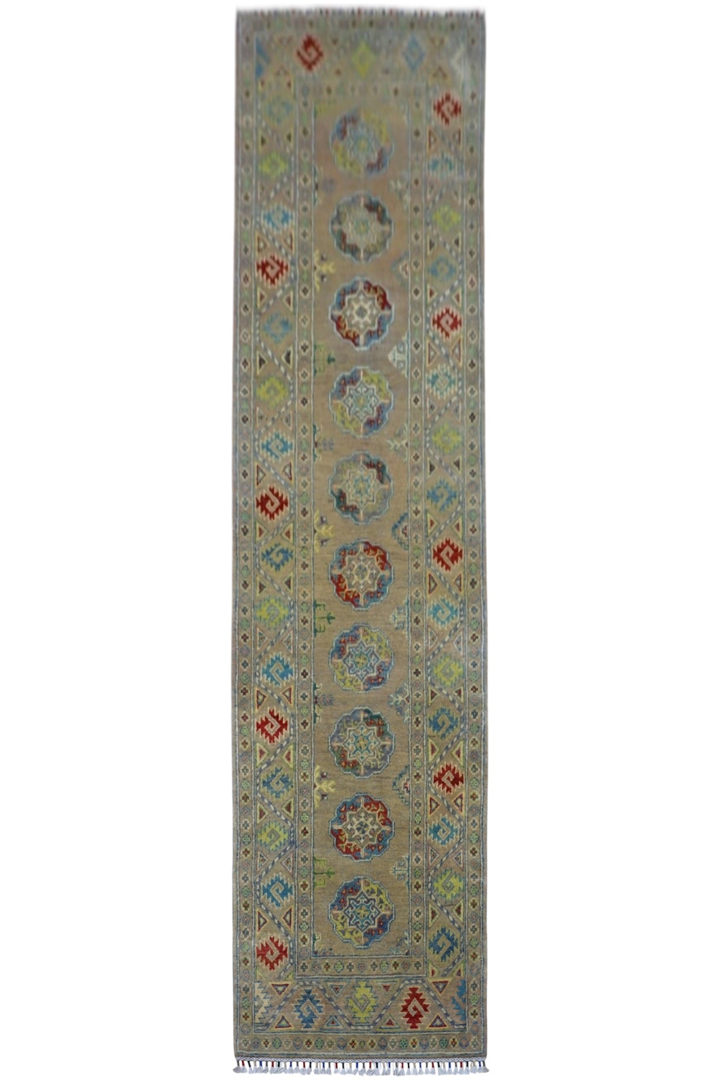 Hand-Knotted Afghani Kazak Wool Rug – 2’7″  x  10’0″ - Nuvé